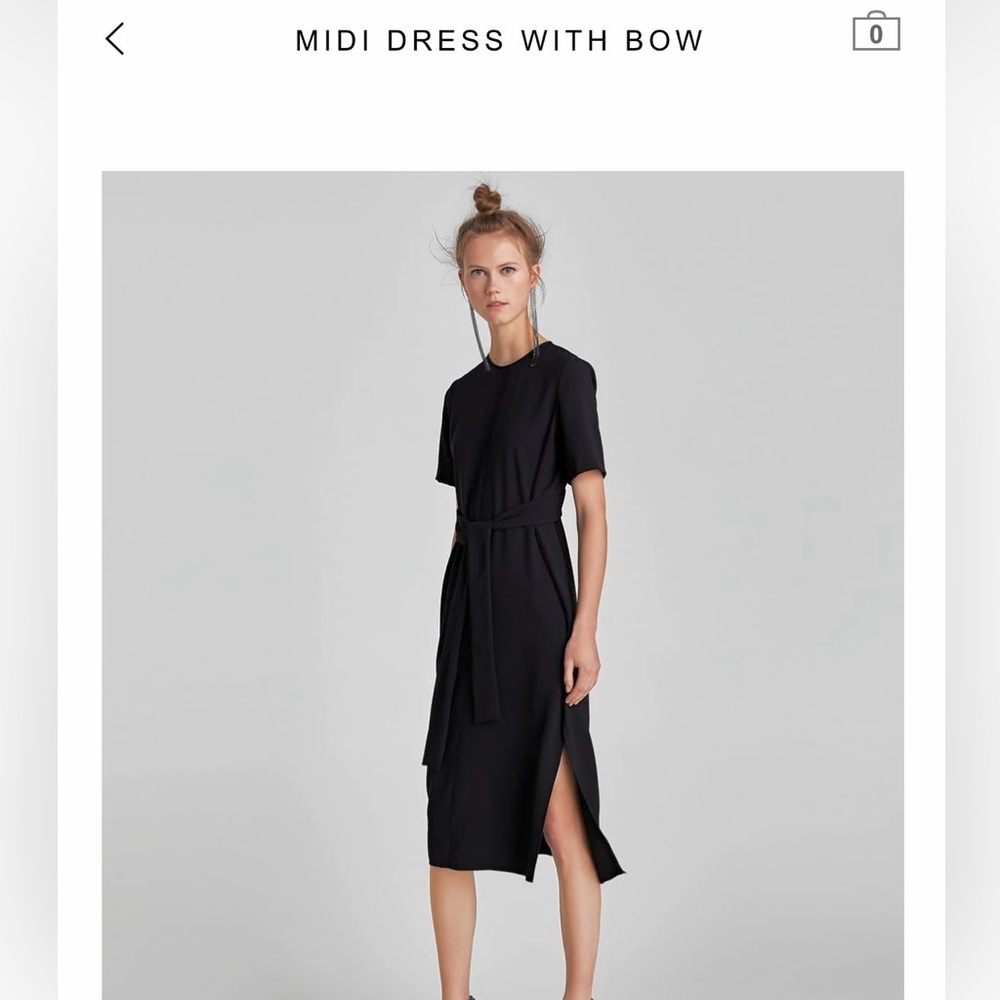 Zara Black Midi Dress